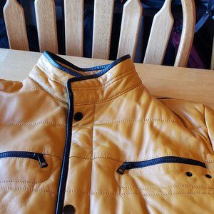 Leather Down Jacket by Smart Range London